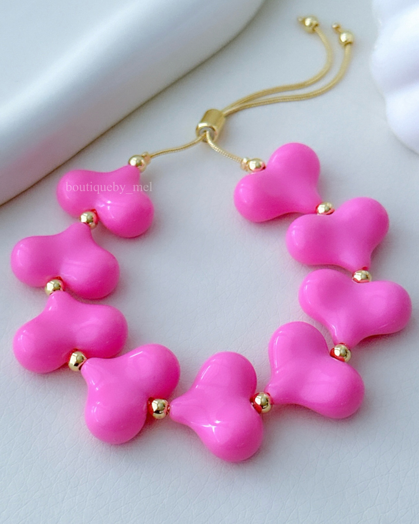 Pink Hearts Bracelet