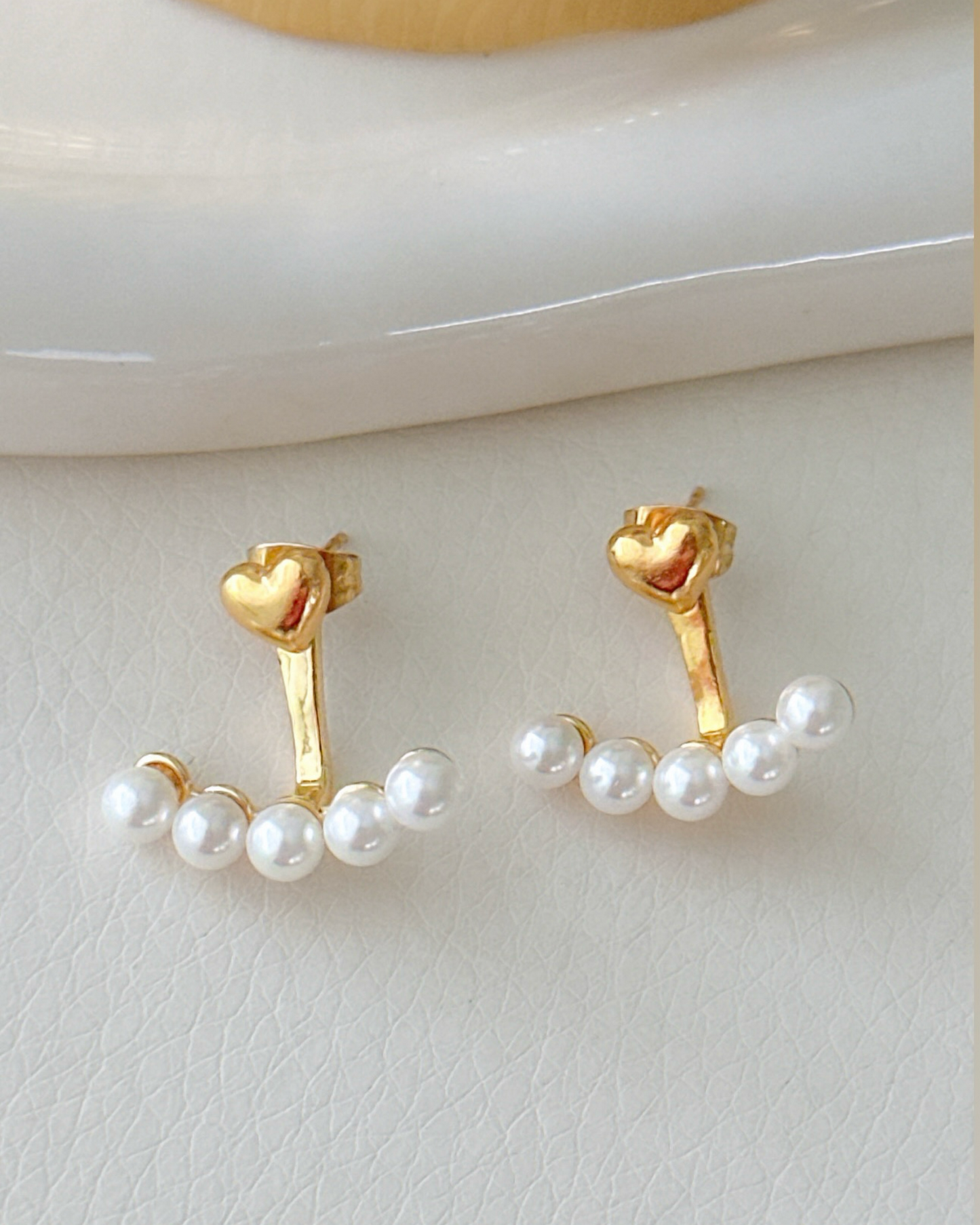 Pearl Hearts Earrings