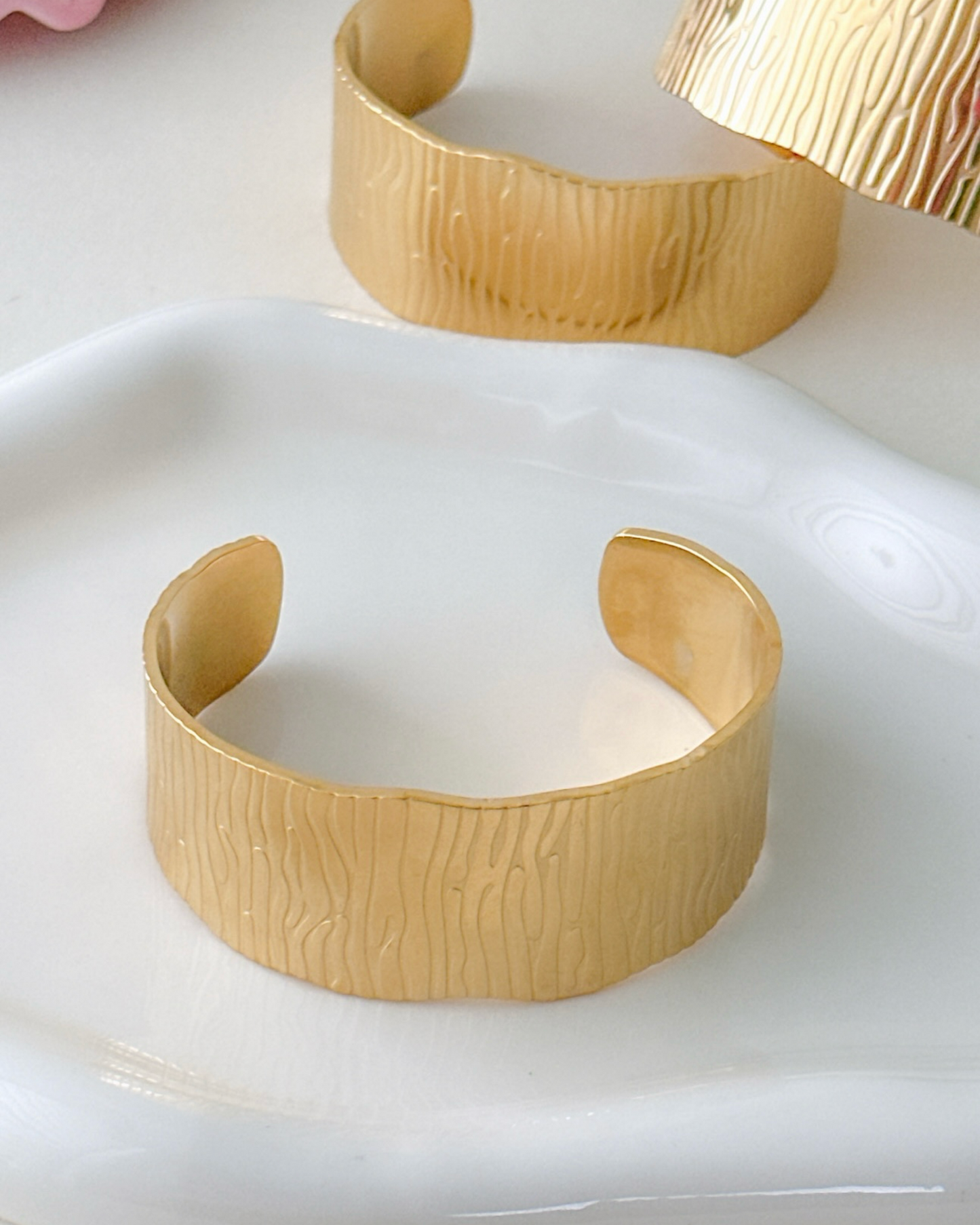 Golden Wave Bangle Bracelet