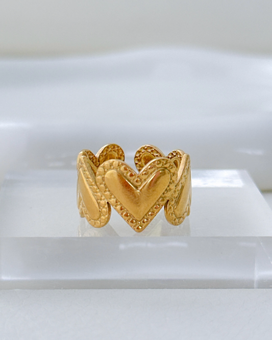 Golden Love Ring