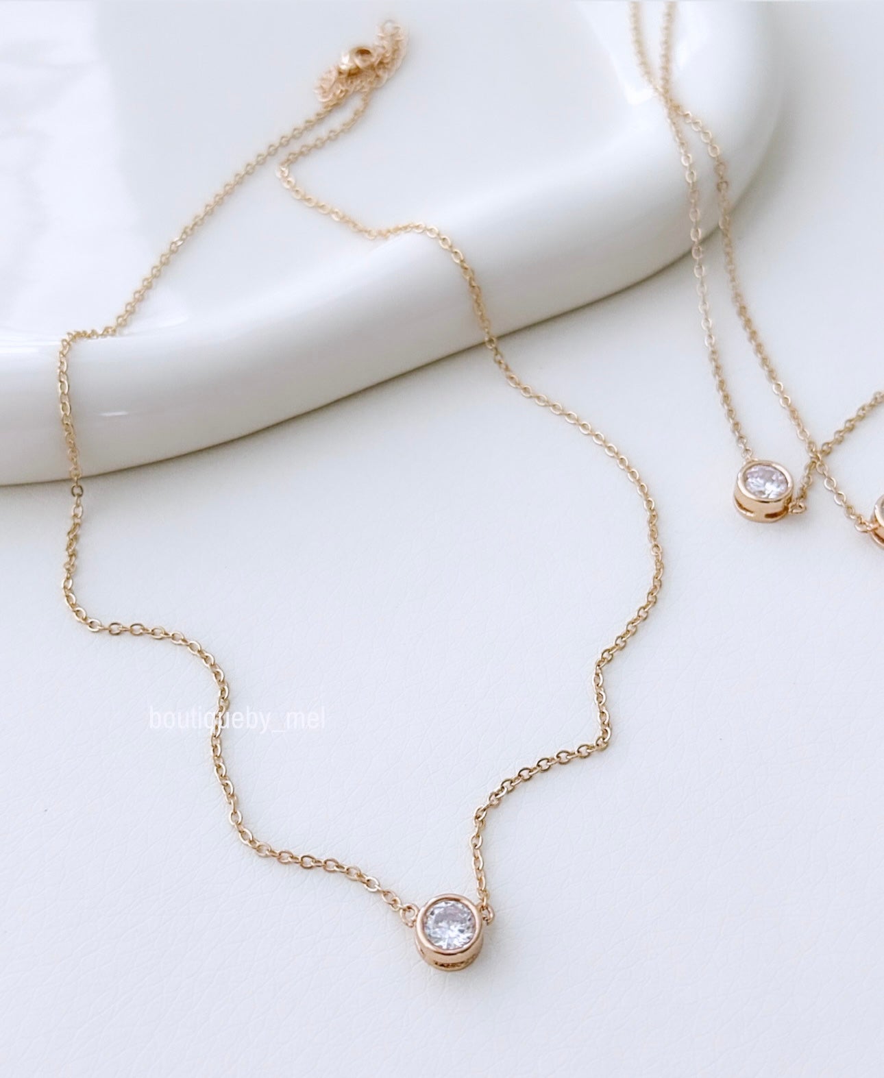 Round Zirconia Necklace