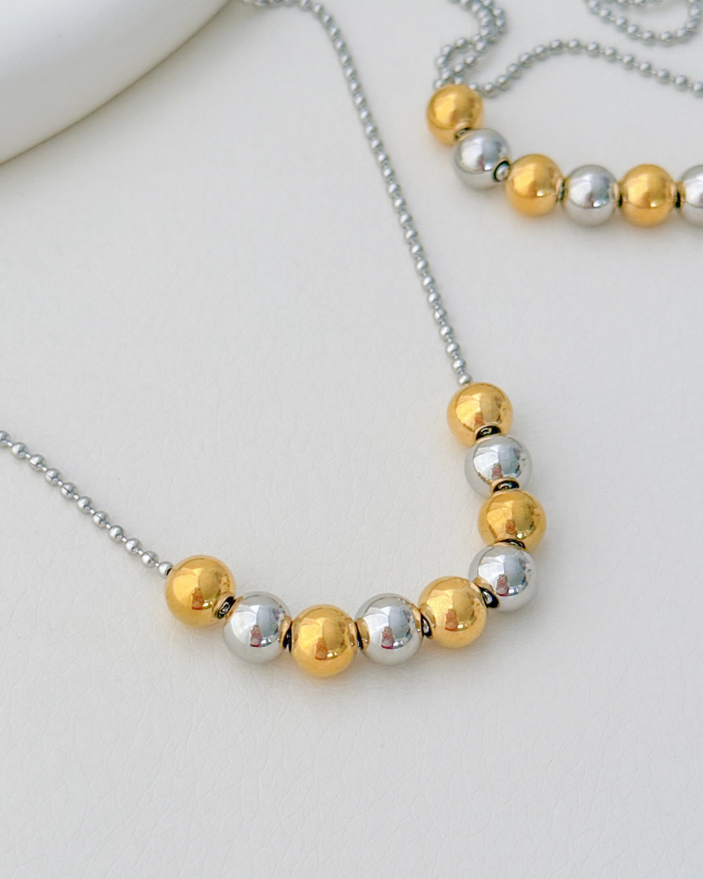 Two Tone Balls Necklace