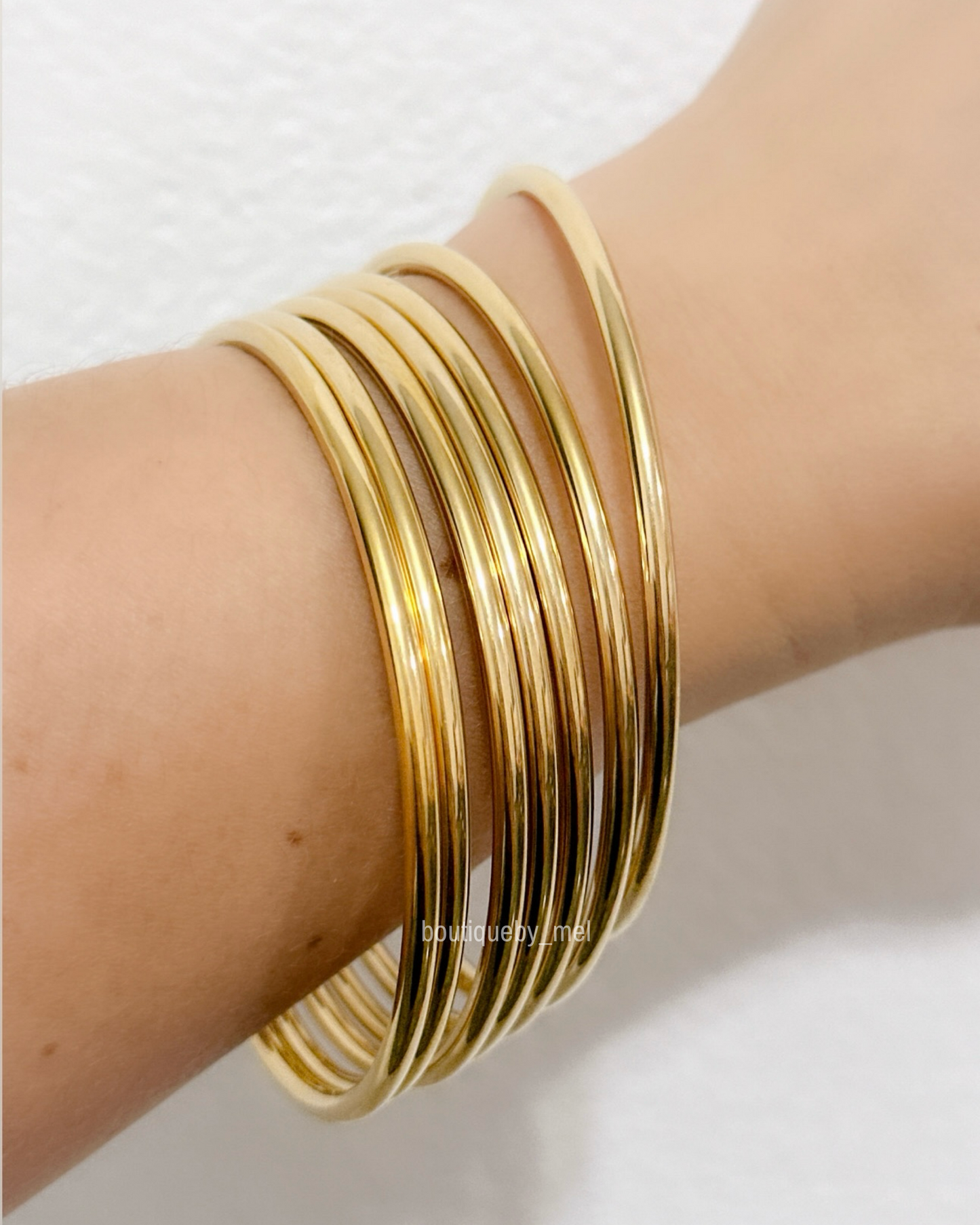 Golden Bangles - Set of 7