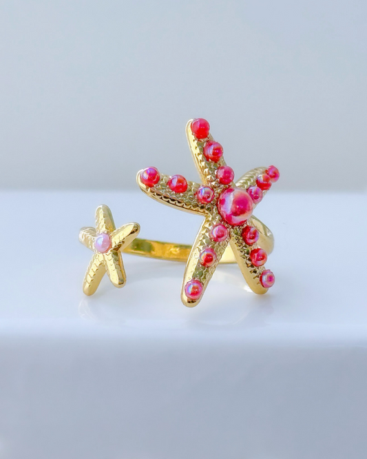 Fucsia Starfish Ring