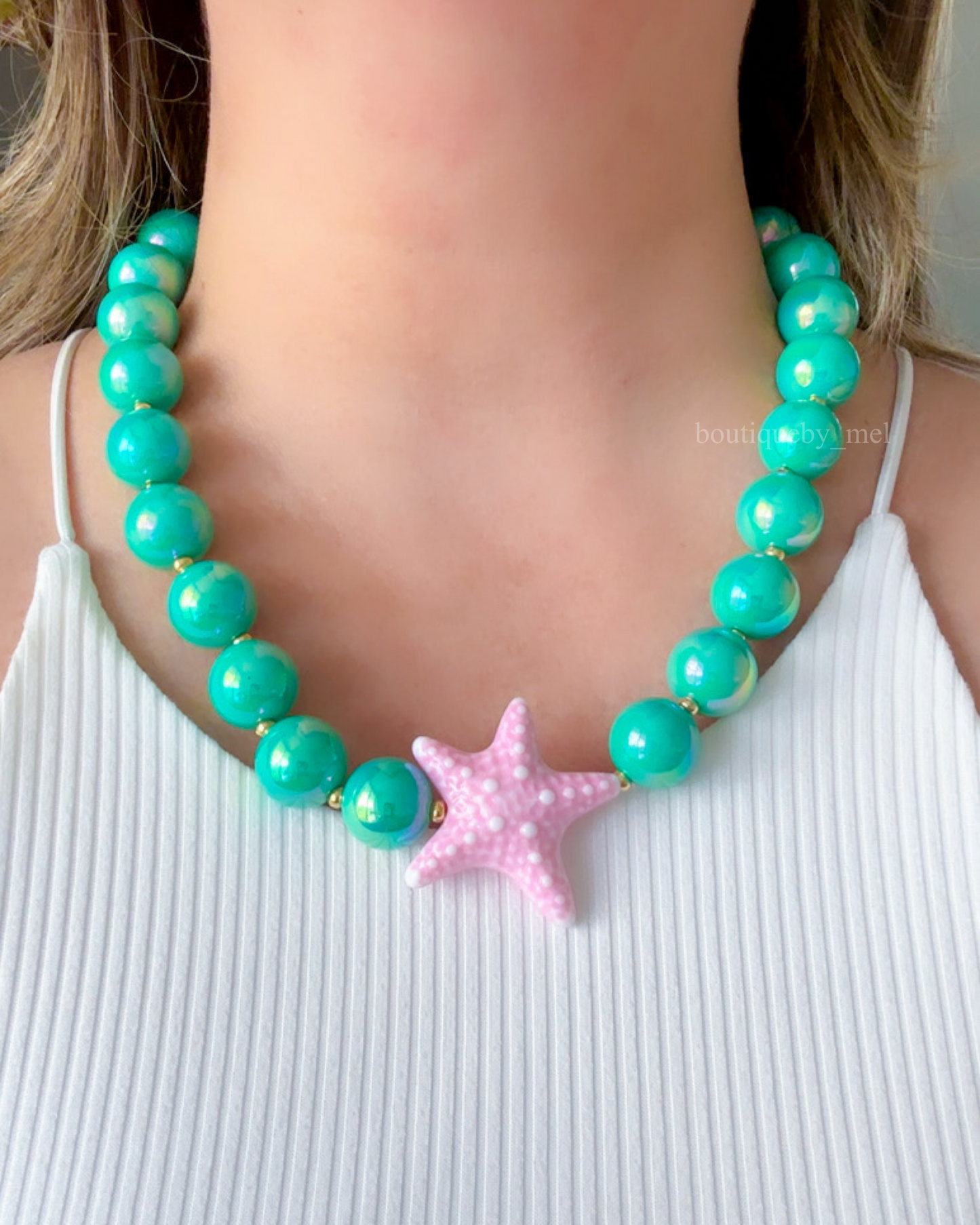 Bubblegum Balls Starfish Necklace