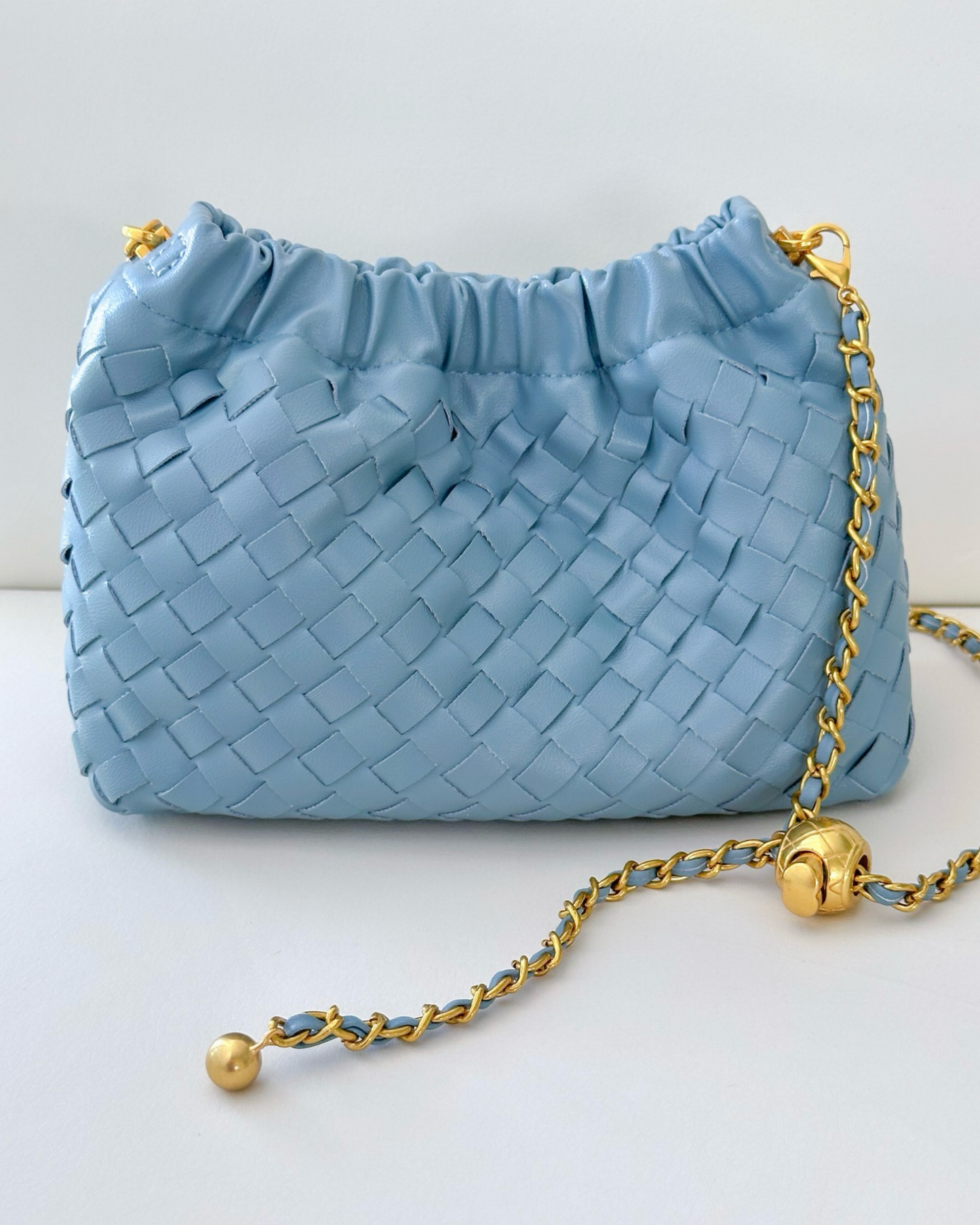 Sky Blue Woven Bag