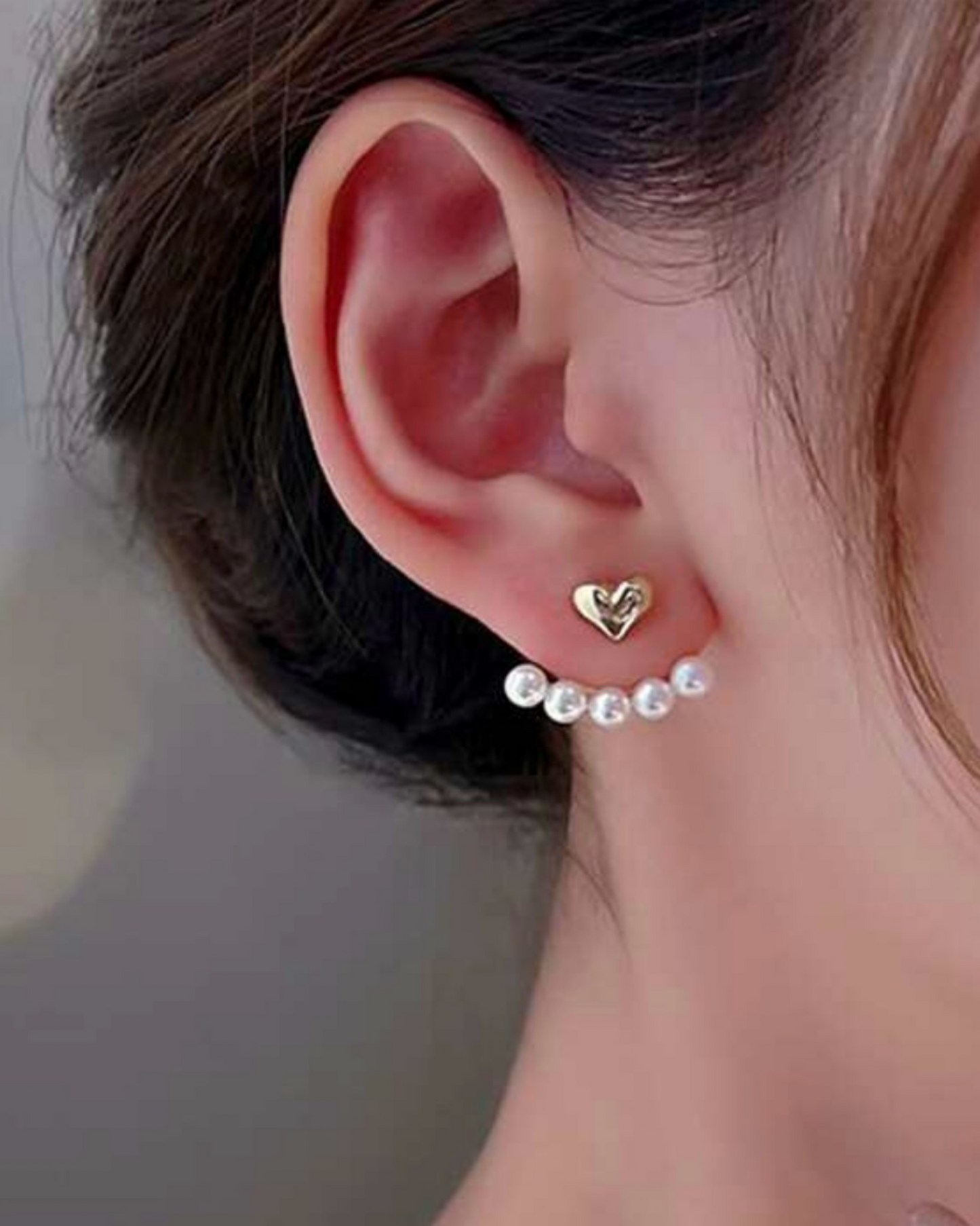 Pearl Hearts Earrings