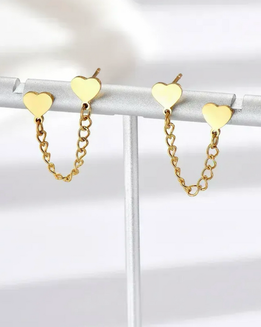 Double Heart Earrings