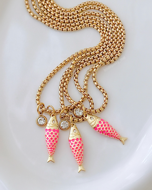 Pink Sardine Necklace