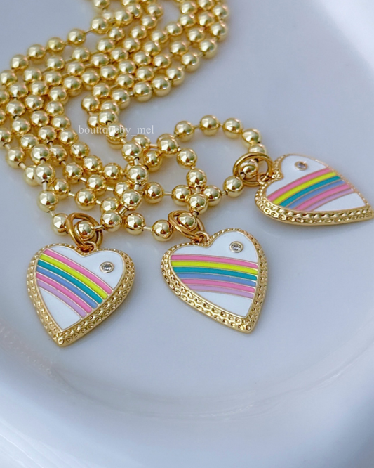 Rainbow Heart Necklace