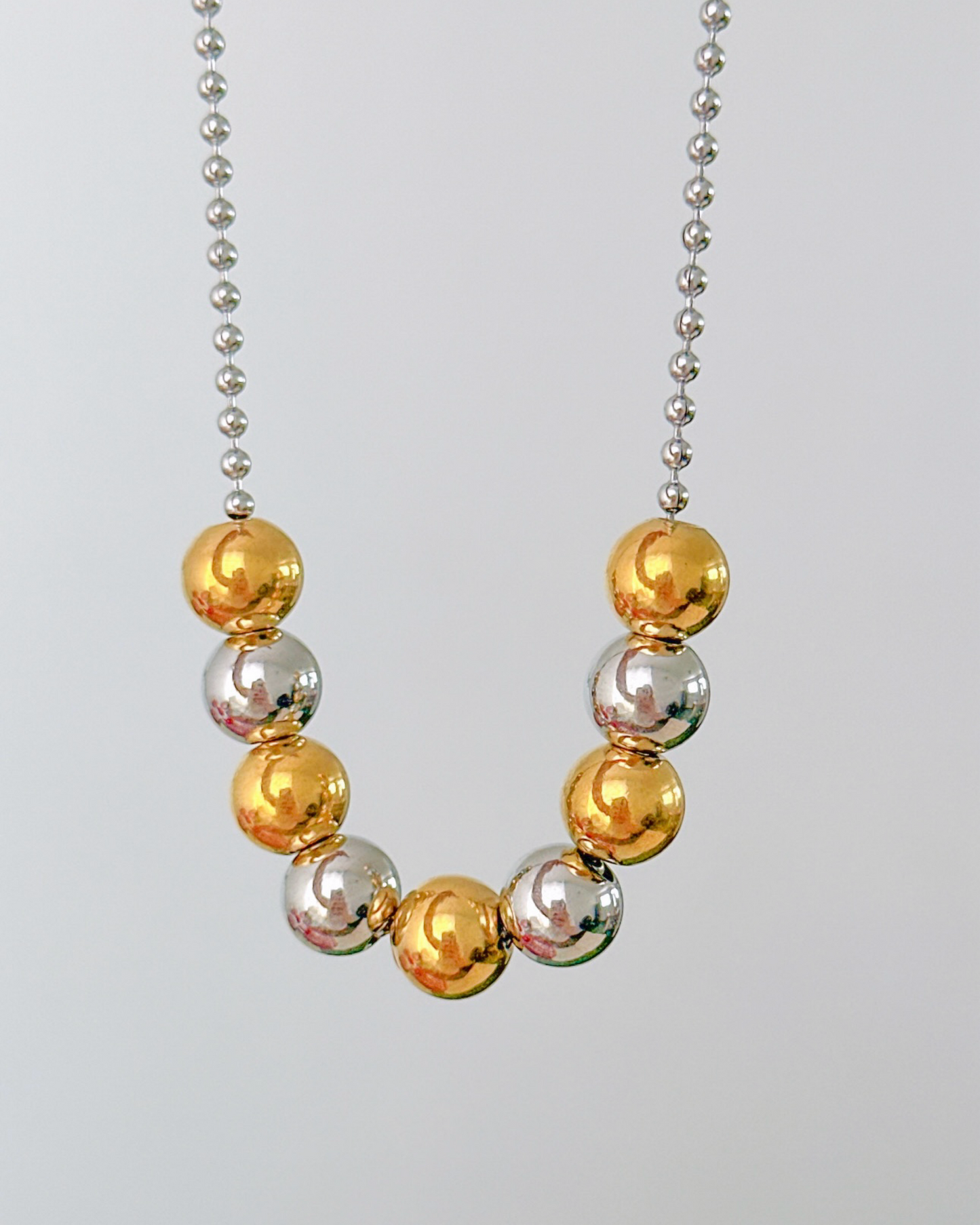 Two Tone Balls Necklace