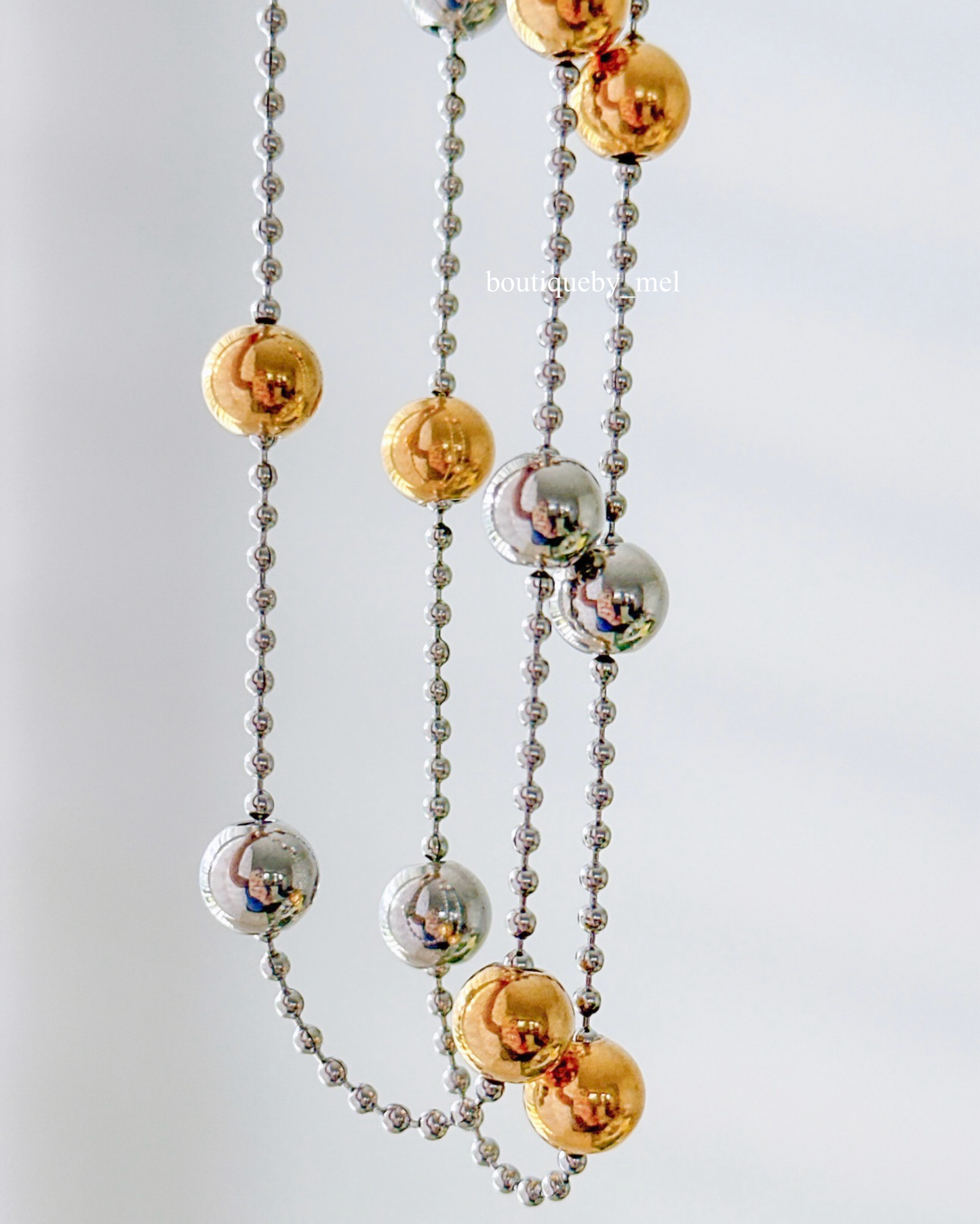 Golden & Silver Ball Necklace