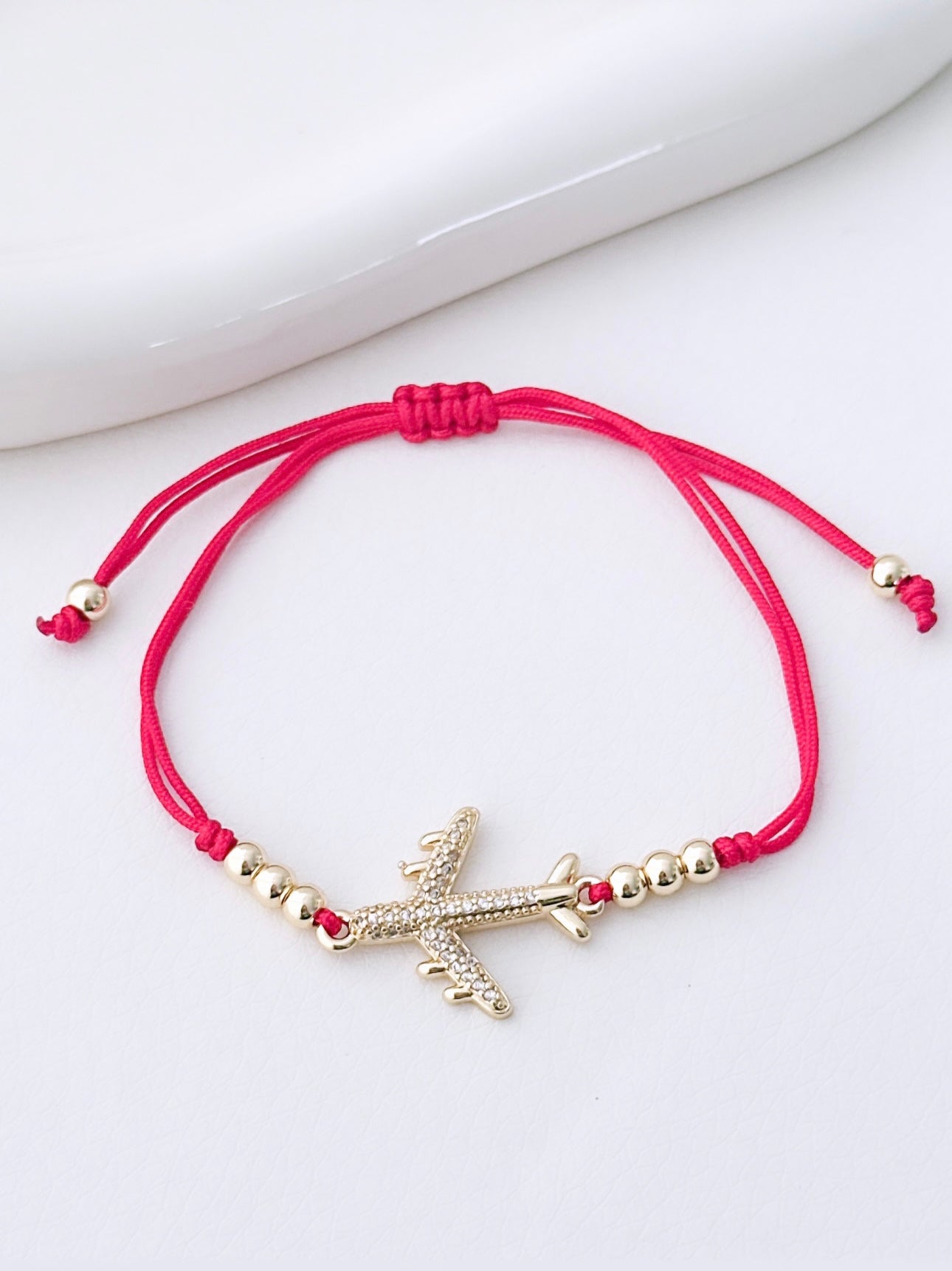 Zirconia Airplane Bracelet