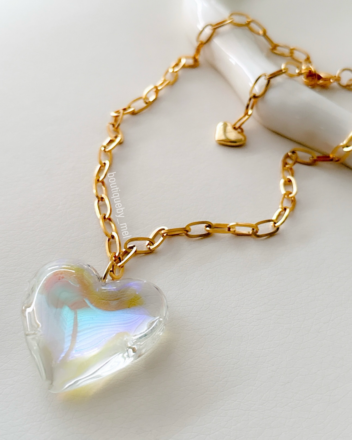 Holographic Heart Necklace