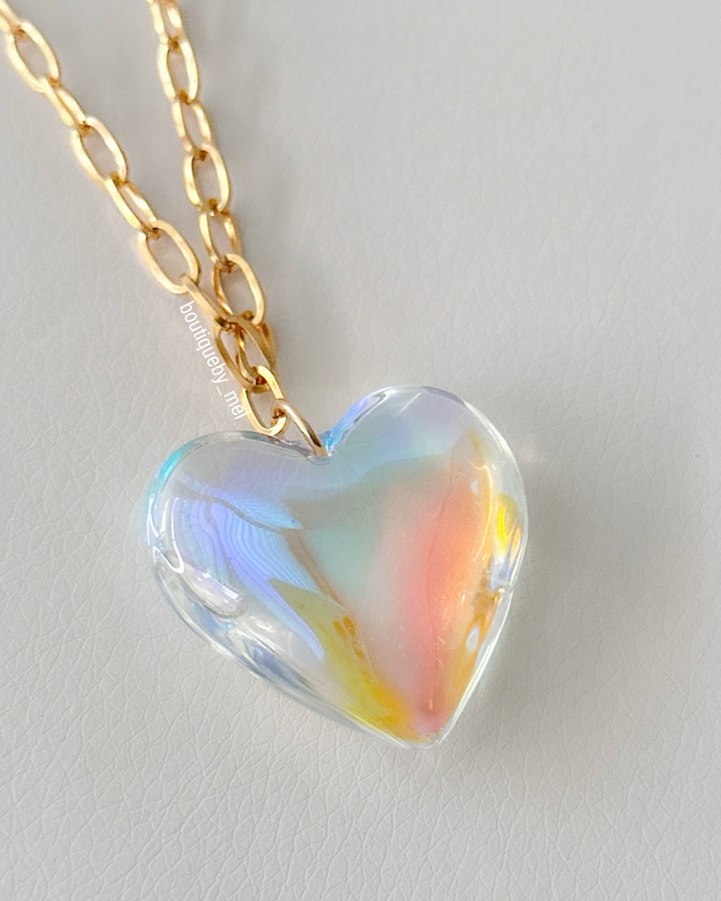 Holographic Heart Necklace