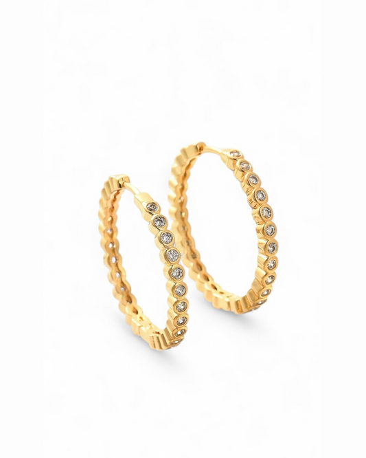 Shiny Hoop Earrings