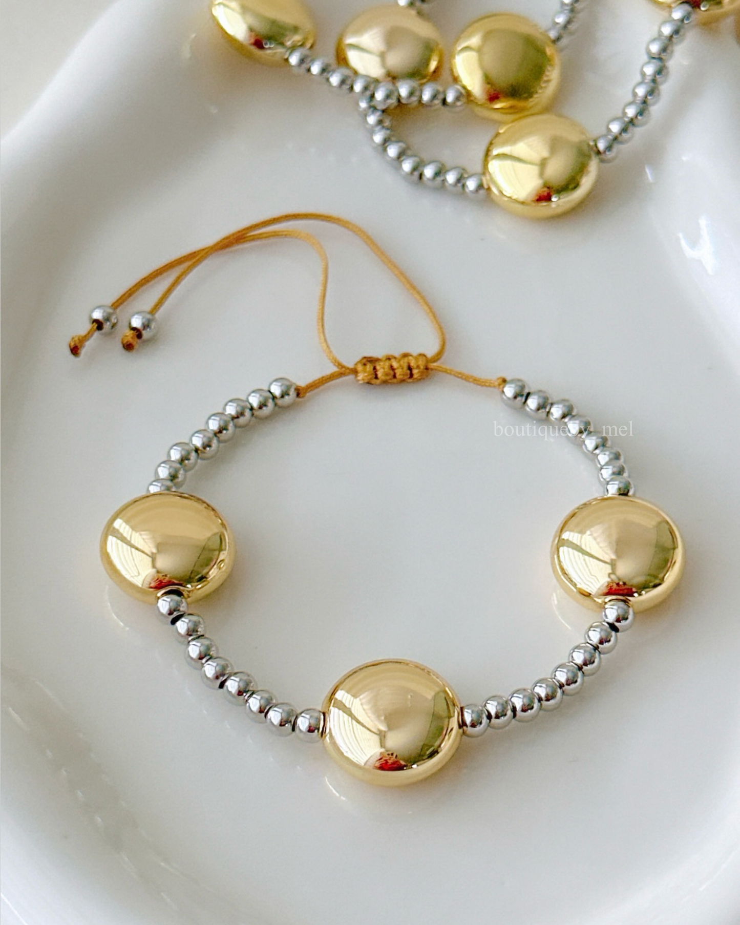 Golden Spheres Bracelet