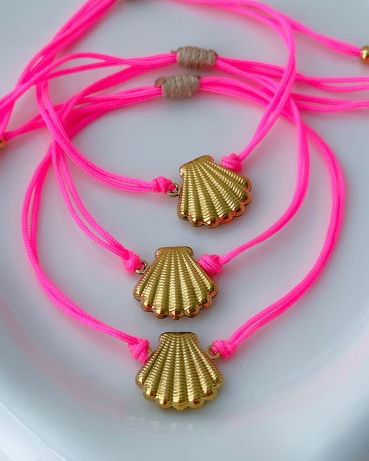 Hot Pink Shell Bracelet