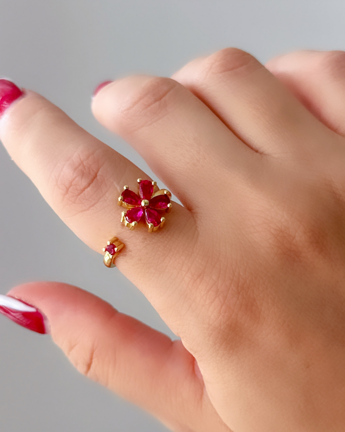 Fucsia Daisy Ring