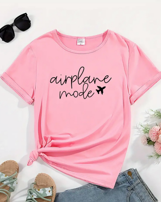 Airplane Mode Pink T-Shirt