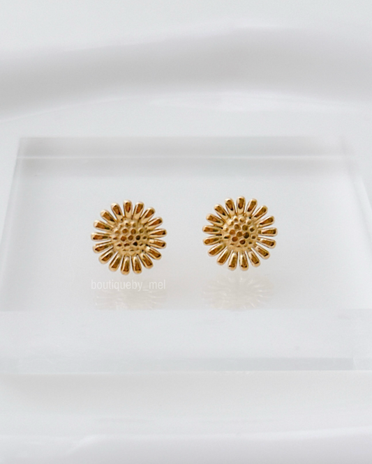 Golden Sunflower Earrings