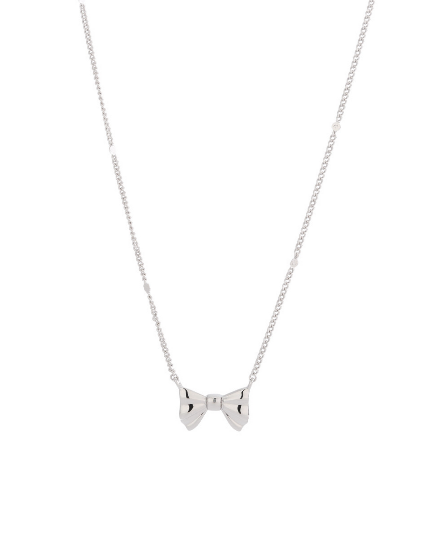 Sterling Silver Small Bow Necklace