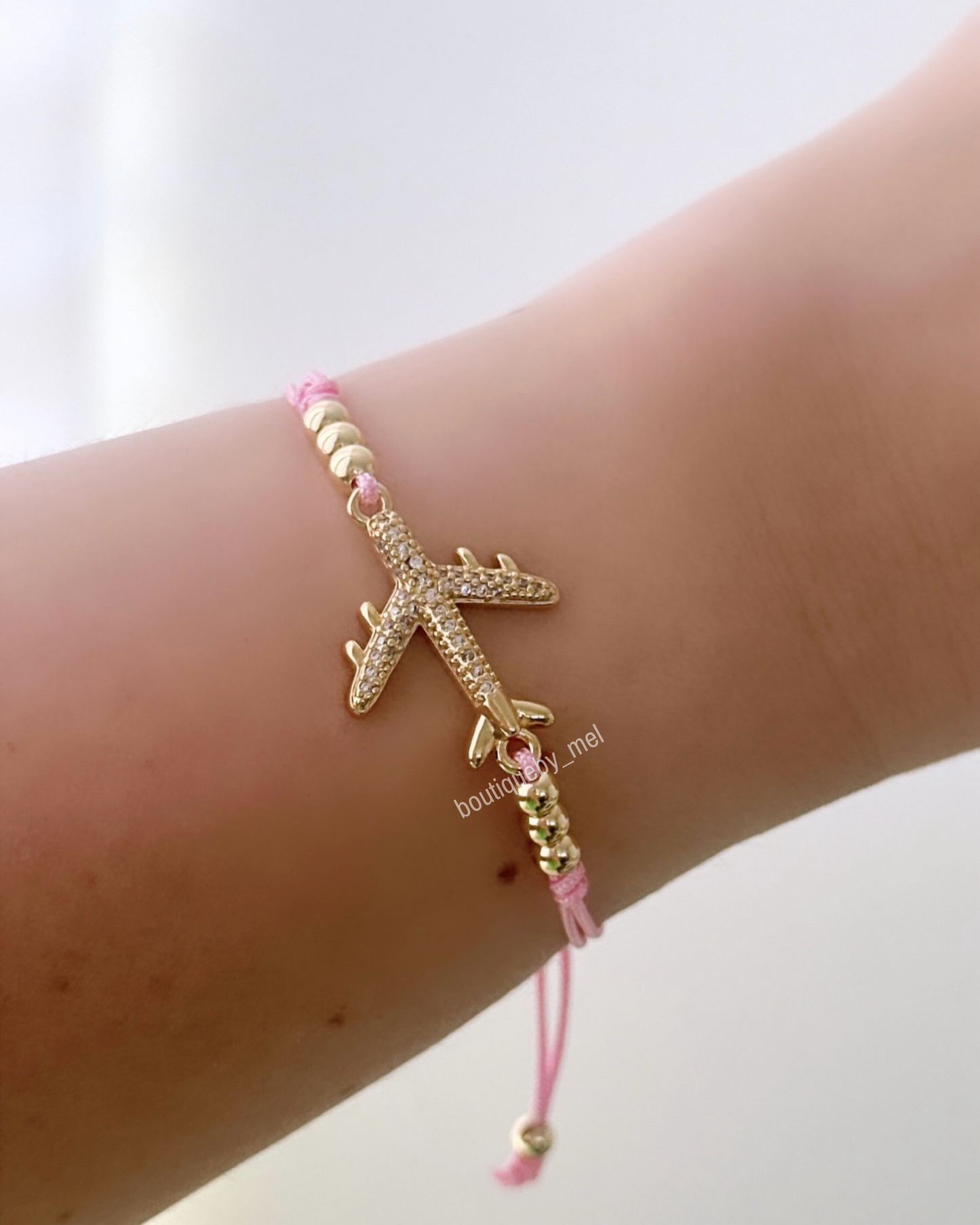 Zirconia Airplane Bracelet