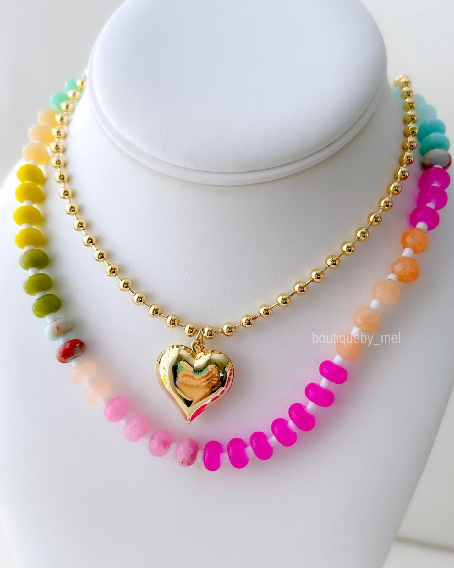 Heart Military Chain Necklace