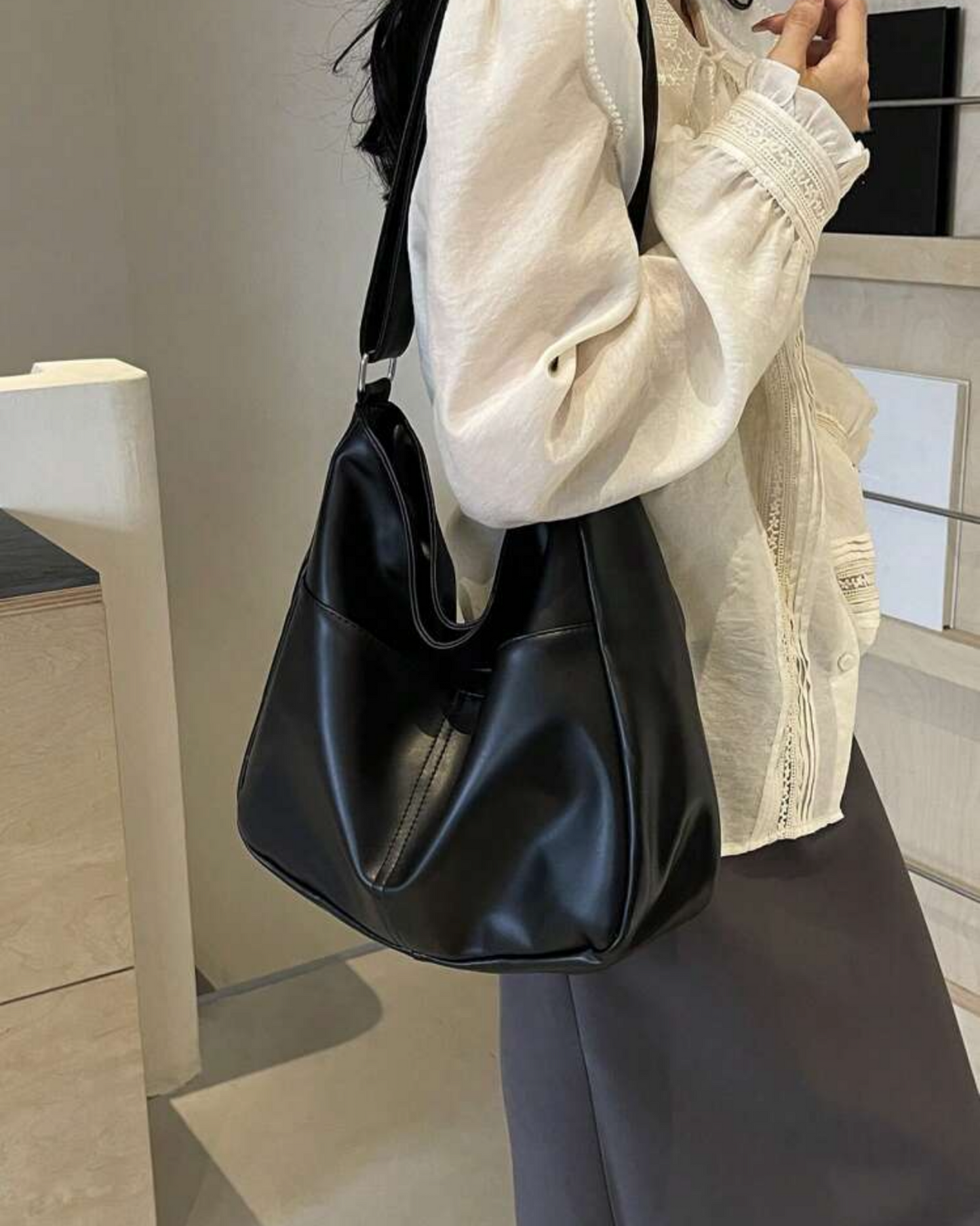 Black Leather Handbag