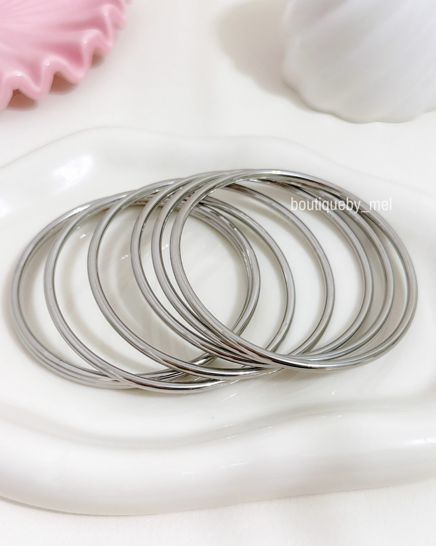 Silver Bangles - Set of 7