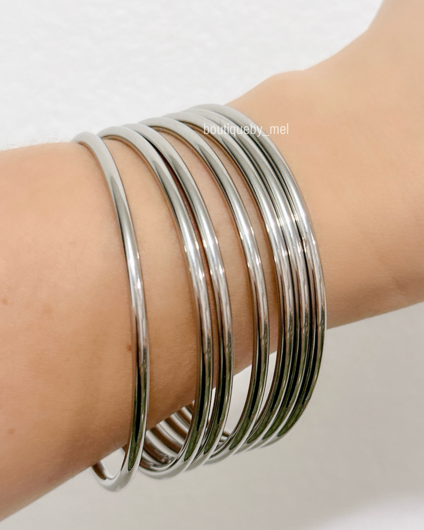 Silver Bangles - Set of 7