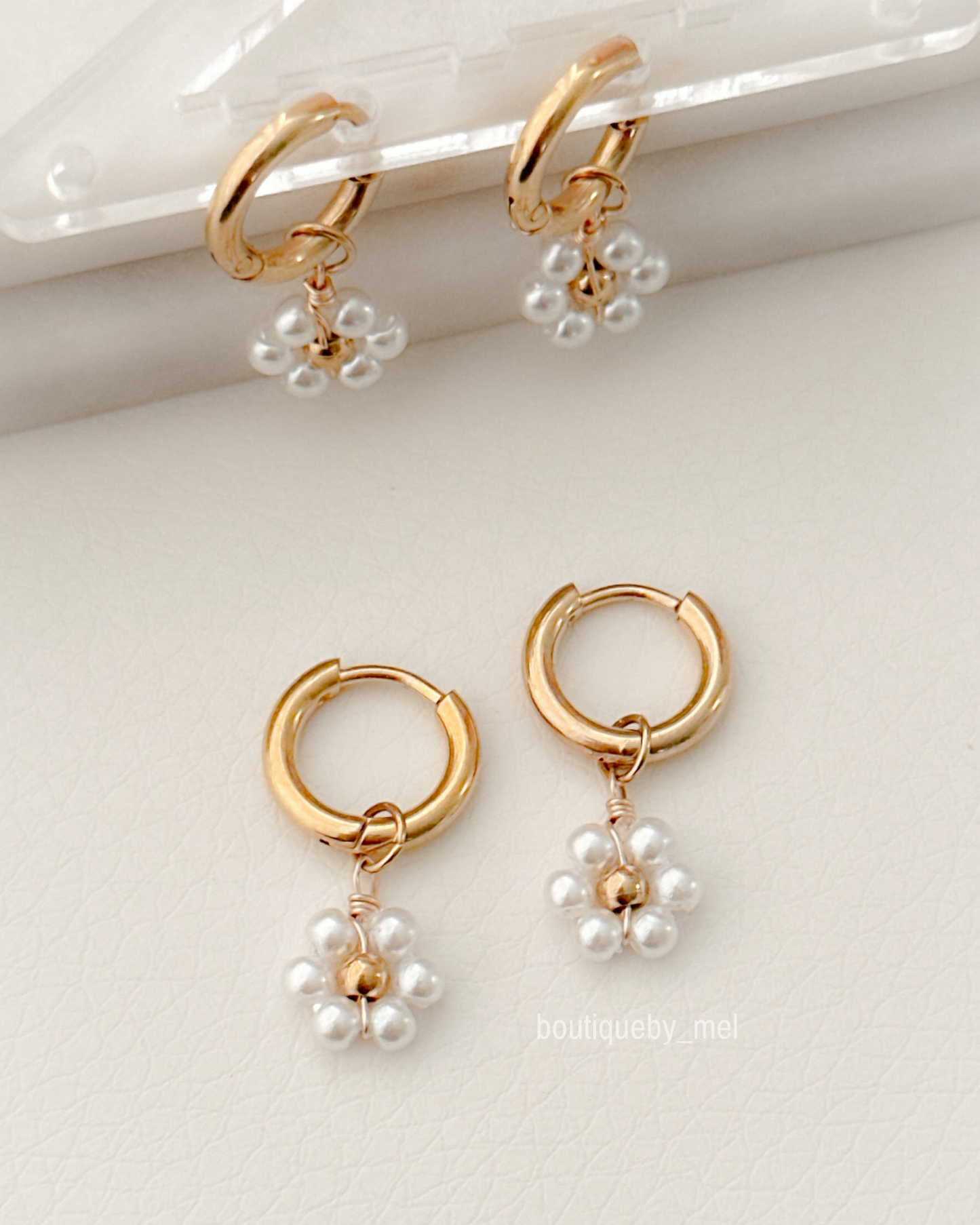 Daisy Pearl Hoops