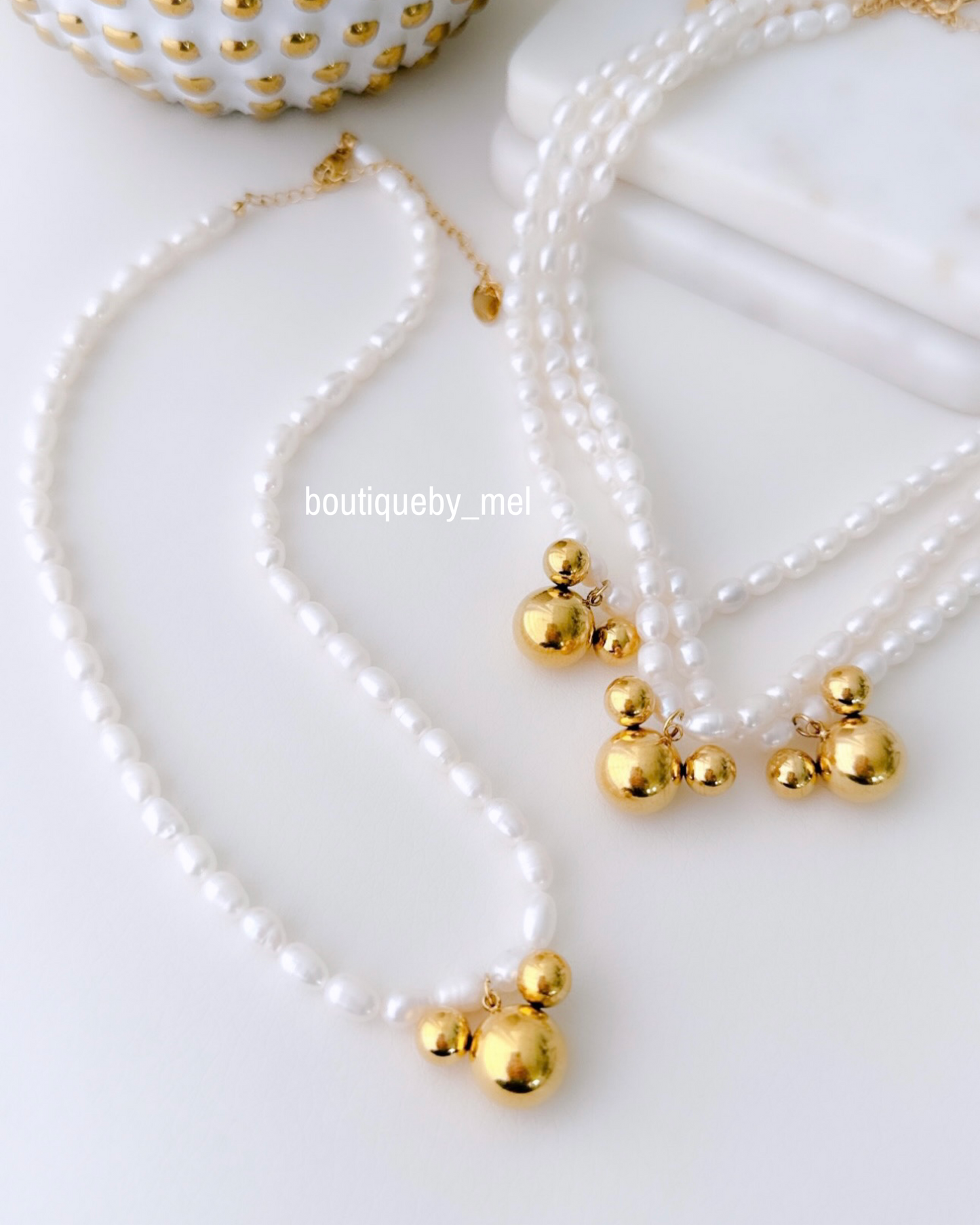 Mickey on sale pearl necklace