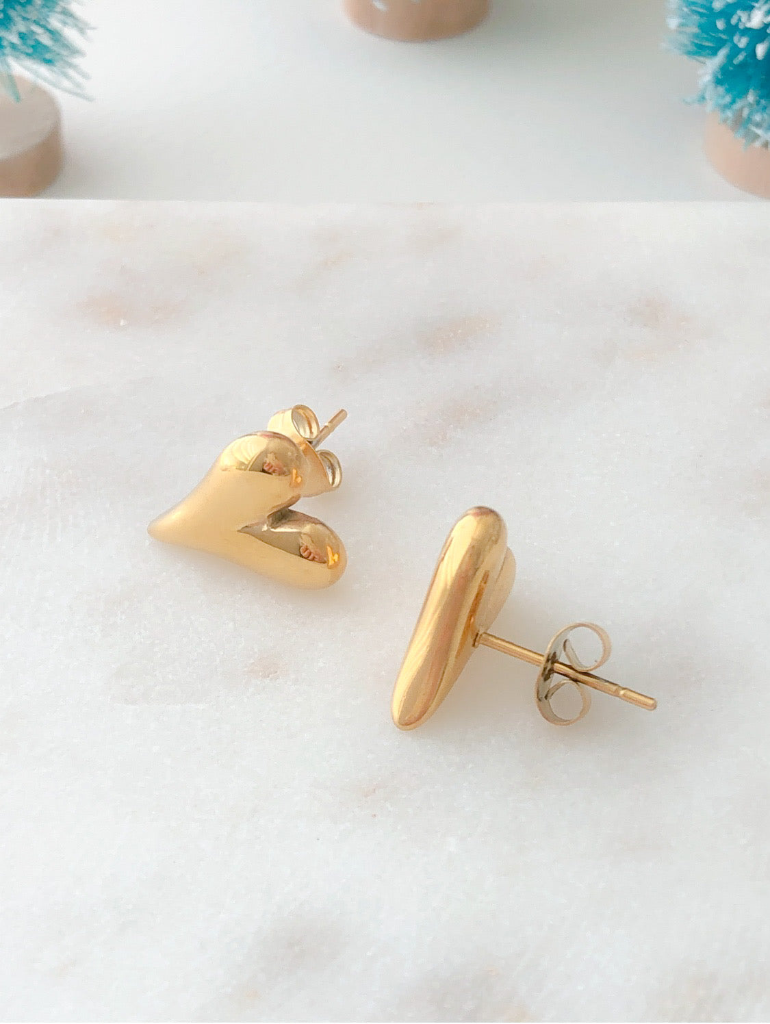 Golden Hearts Earrings