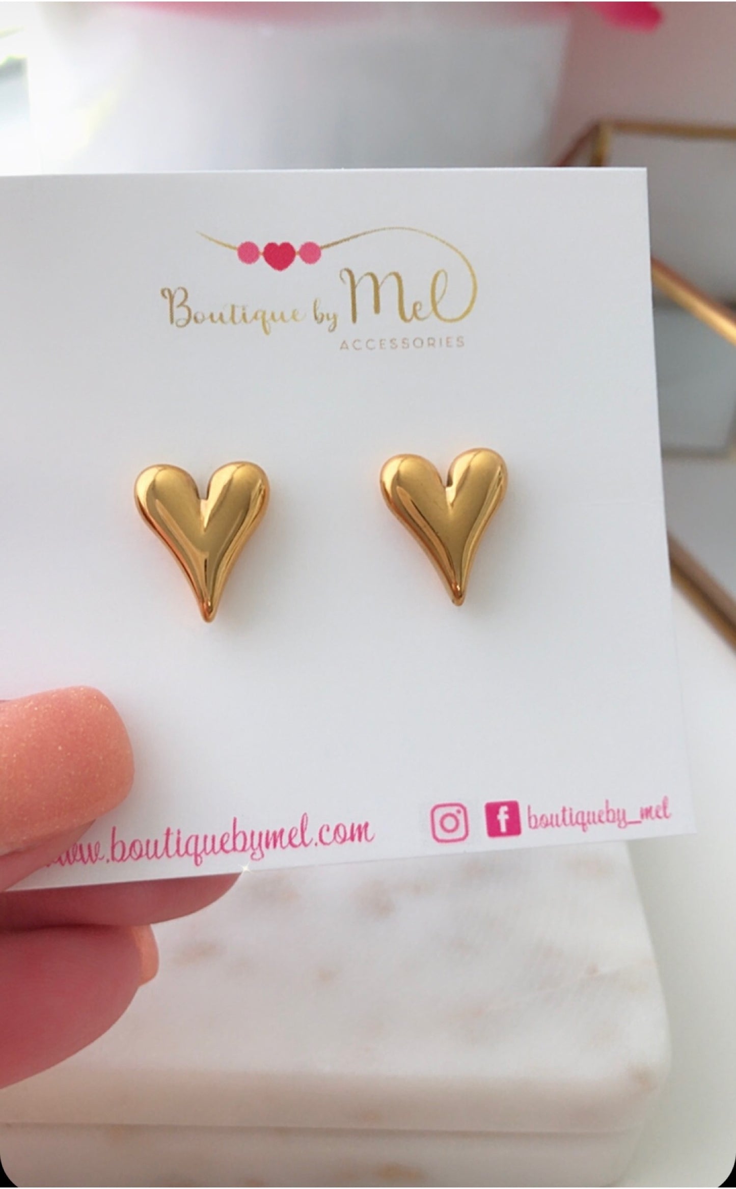 Golden Hearts Earrings