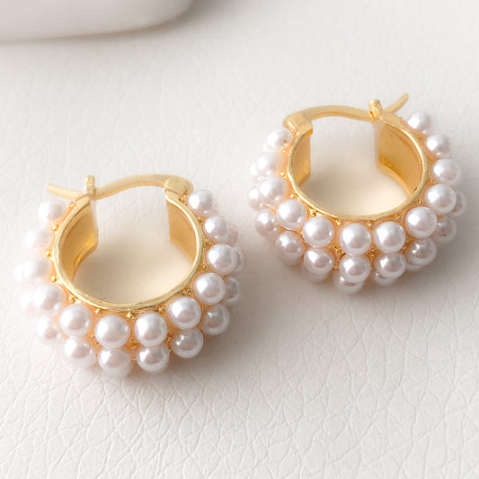 Multi Pearl Hoops