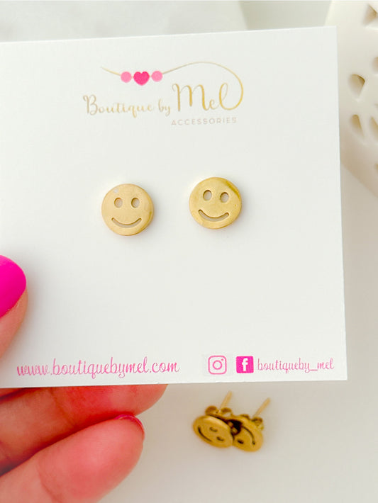 Happy Face Earrings Stud